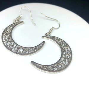 Sterling Silver Half Moon Earrings